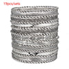 Alloy Hiphop Punk Fist Open Bracelet With Electroplating And Geometric Style