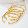 Alloy Hiphop Punk Fist Open Bracelet With Electroplating And Geometric Style