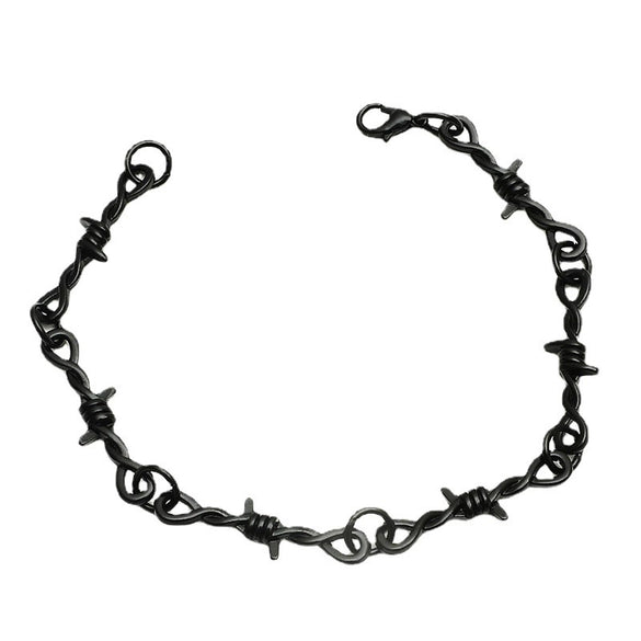 Alloy Hiphop Punk Geometric Jewelry Electroplated Necklace And Bracelet For Men And Women