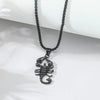 Alloy Hiphop Scorpion Zodiac Animals Pendant Necklace With Square Pearl Chain Electroplated Jewelry Unisex