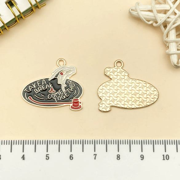 Alloy Hiphop Style Dripping Oil Totem Pendant Key Chain Bag Accessories