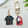 Alloy Hiphop Style Dripping Oil Totem Pendant Key Chain Bag Accessories