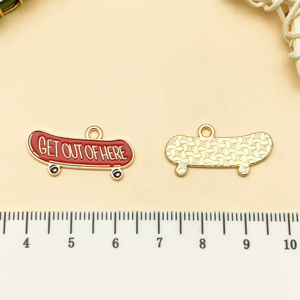 Alloy Hiphop Style Dripping Oil Totem Pendant Key Chain Bag Accessories