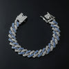 Alloy Hiphop Style Geometric Diamond Cuban Chain Bracelet For Men And Women