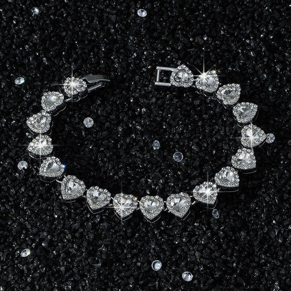 Alloy Hiphop Style Geometric Heart Stitching Electroplated Unisex Bracelet