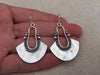 Alloy Hollow Fan Shaped Geometric Pendant Earrings For Women Electroplated Retro Fashion Accessories