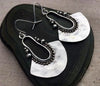 Alloy Hollow Fan Shaped Geometric Pendant Earrings For Women Electroplated Retro Fashion Accessories