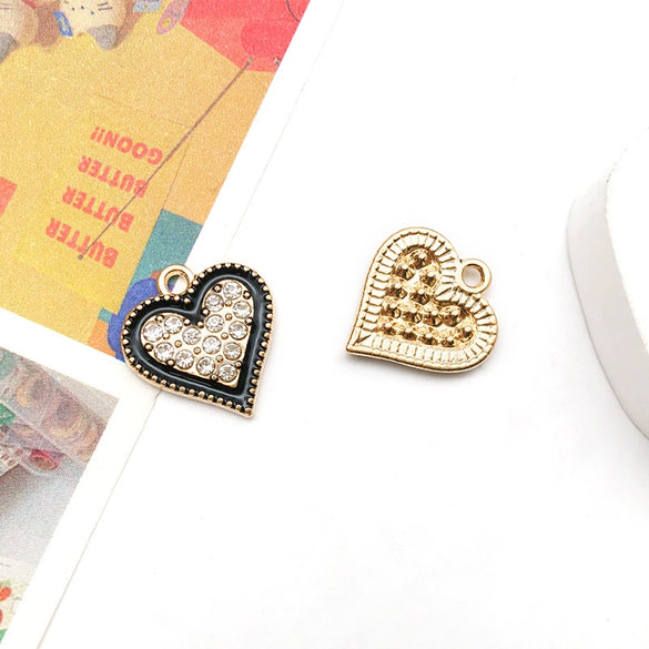 Alloy Hollow Heart And English Letter Jewelry Pendant With Electroplating For Valentine's Day Accessories