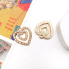Alloy Hollow Heart And English Letter Jewelry Pendant With Electroplating For Valentine's Day Accessories