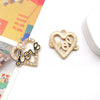 Alloy Hollow Heart And English Letter Jewelry Pendant With Electroplating For Valentine's Day Accessories