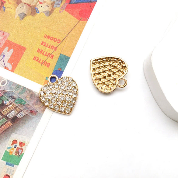 Alloy Hollow Heart And English Letter Jewelry Pendant With Electroplating For Valentine's Day Accessories