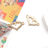 Alloy Hollow Heart And English Letter Jewelry Pendant With Electroplating For Valentine's Day Accessories