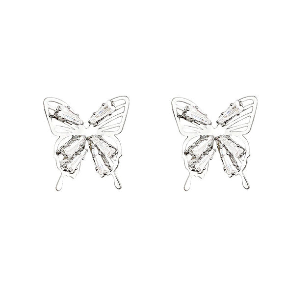 Alloy Hollow Insect Shaped Electroplated Women's Light Luxury Animal Style Earrings