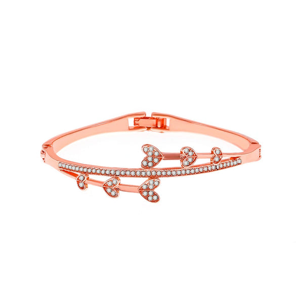 Alloy Hollow Love Geometric Electroplated Bracelet Fashion Temperament Watch Accessories