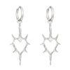 Alloy Hollowout Thorns Peach Heart Geometric Electroplated Unisex Earrings