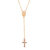Alloy Imitation Pearl Virgin Cross Long Necklace With Electroplating For Women