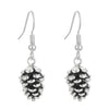 Alloy Imitation Pine Cone Women's Earrings With Leaves Pattern Electroplating Retro Fashion Personality Style