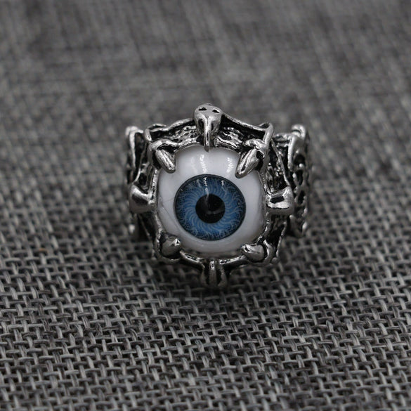 Alloy Imitation Stainless Steel Plated Punk Style Devil's Eye Ring