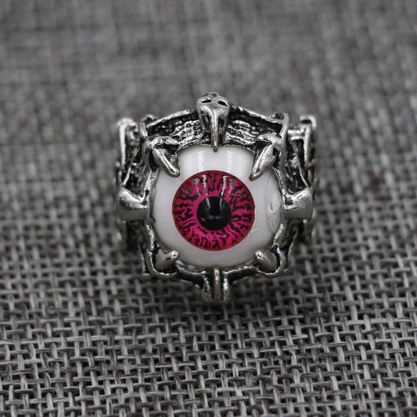 Alloy Imitation Stainless Steel Plated Punk Style Devil's Eye Ring