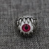 Alloy Imitation Stainless Steel Plated Punk Style Devil's Eye Ring