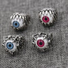 Alloy Imitation Stainless Steel Plated Punk Style Devil's Eye Ring