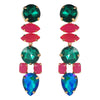 Alloy Inlaid Colorful Diamond Geometric Style Women's Earrings
