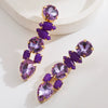Alloy Inlaid Colorful Diamond Geometric Style Women's Earrings