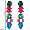 Alloy Inlaid Colorful Diamond Geometric Style Women's Earrings