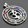 Alloy Inlaid Crystal Gemstone Retro Geometric Pendant Jewelry