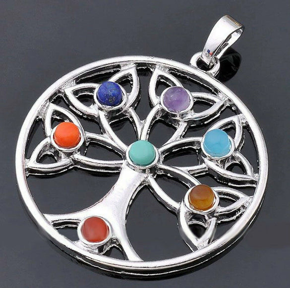 Alloy Inlaid Crystal Gemstone Retro Geometric Pendant Jewelry