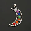 Alloy Inlaid Crystal Gemstone Retro Geometric Pendant Jewelry