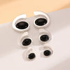 Alloy Inlaid Oval Geometric Women's Earrings With Electroplating