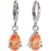 Alloy Inlaid Pink Zircon Drop Shape Women's Earrings Geometric Engagement Jewelry