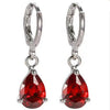 Alloy Inlaid Pink Zircon Drop Shape Women's Earrings Geometric Engagement Jewelry