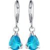 Alloy Inlaid Pink Zircon Drop Shape Women's Earrings Geometric Engagement Jewelry