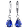 Alloy Inlaid Pink Zircon Drop Shape Women's Earrings Geometric Engagement Jewelry