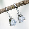 Alloy Inlaid Pink Zircon Drop Shape Women's Earrings Geometric Engagement Jewelry