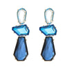 Alloy Inlaid Resin Irregular Geometric Polygonal Women's Earrings