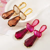 Alloy Inlaid Resin Irregular Geometric Polygonal Women's Earrings