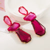 Alloy Inlaid Resin Irregular Geometric Polygonal Women's Earrings