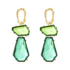 Alloy Inlaid Resin Irregular Geometric Polygonal Women's Earrings