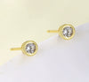 Alloy Inlaid Zircon Geometric Electroplated Simple Women's Earrings