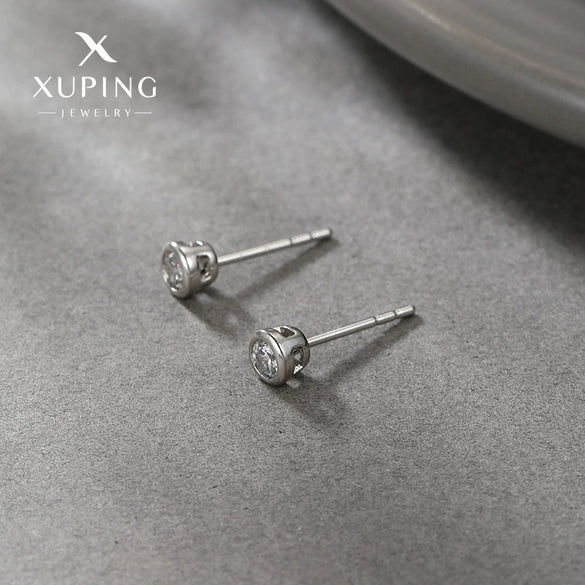 Alloy Inlaid Zircon Geometric Electroplated Simple Women's Earrings