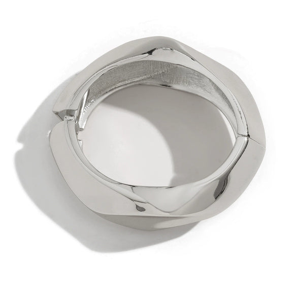 Alloy Ins Style Asymmetrical Cut Edge Spring Bracelet Electroplated