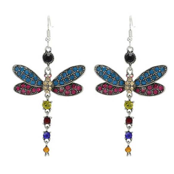 Alloy Insect Pattern Retro Tassel Women's Long Earrings
