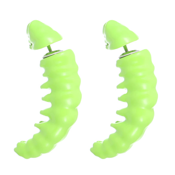 Alloy Insectpatterned Painted Unisex 3D Caterpillar Earrings