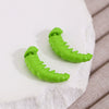 Alloy Insectpatterned Painted Unisex 3D Caterpillar Earrings