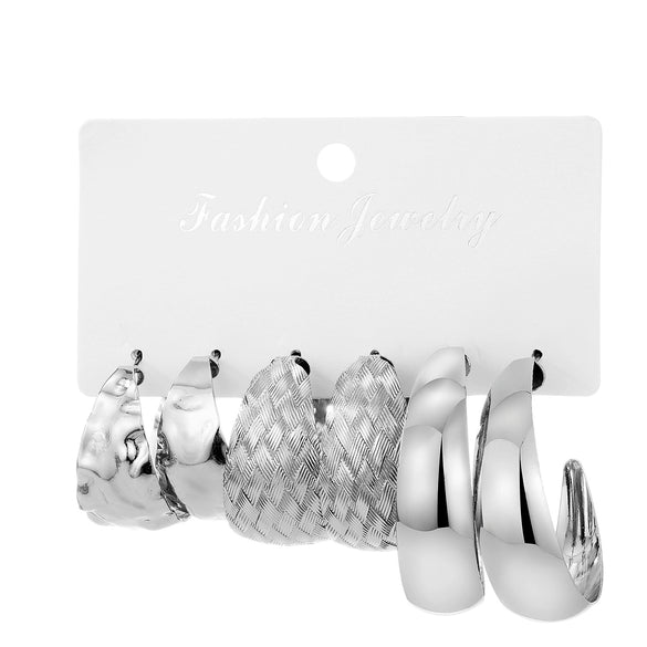 Alloy Iron Exaggerated Geometric Electroplated Women's Earrings Set