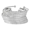 Alloy Iron Unisex Bohemian Style Geometric Arrow Diamond Sixpointed Star Twist Opening Bracelet 7Piece Set With Electroplating