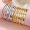 Alloy Iron Unisex Bohemian Style Geometric Arrow Diamond Sixpointed Star Twist Opening Bracelet 7Piece Set With Electroplating